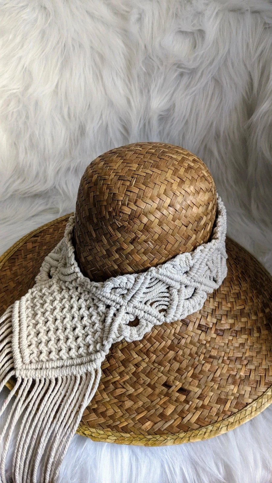 Sublime chapeau bohème en macramé